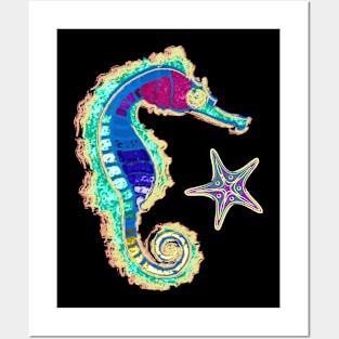 Starfish and Seahorse Posters and Art